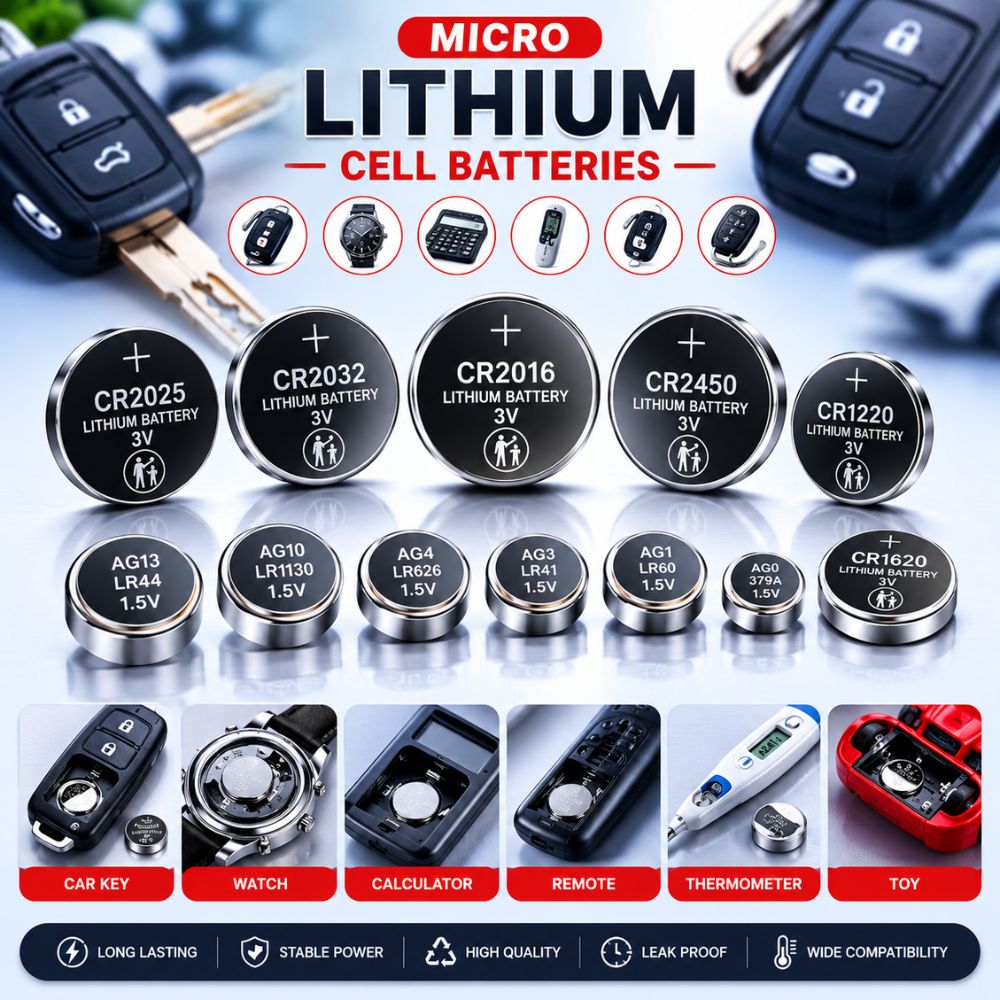 CR2032 CR2025 CR2016 lithium coin cell batteries
Car remote key battery replacement
3V lithium battery for car key remote
Coin cell battery for electronic devices | Carbro.pk
Car key remote battery in Pakistan