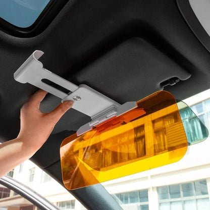 2-in-1 Anti-Glare Car Visor | Adjustable Sun Visor for Day & Night Driving | Universal Fit Car Sunshade with Clear View, Glare Reduction & Easy Installation | Includes Cleaning Cloth