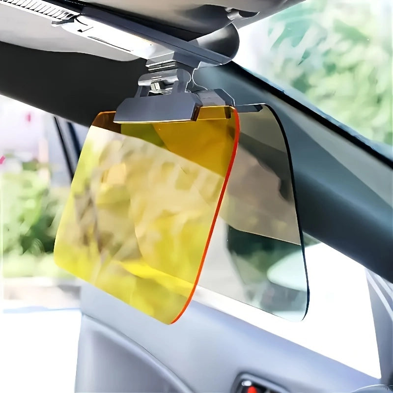 2-in-1 Anti-Glare Car Visor | Adjustable Sun Visor for Day & Night Driving | Universal Fit Car Sunshade with Clear View, Glare Reduction & Easy Installation | Includes Cleaning Cloth
