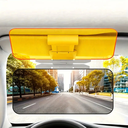 2-in-1 Anti-Glare Car Visor | Adjustable Sun Visor for Day & Night Driving | Universal Fit Car Sunshade with Clear View, Glare Reduction & Easy Installation | Includes Cleaning Cloth