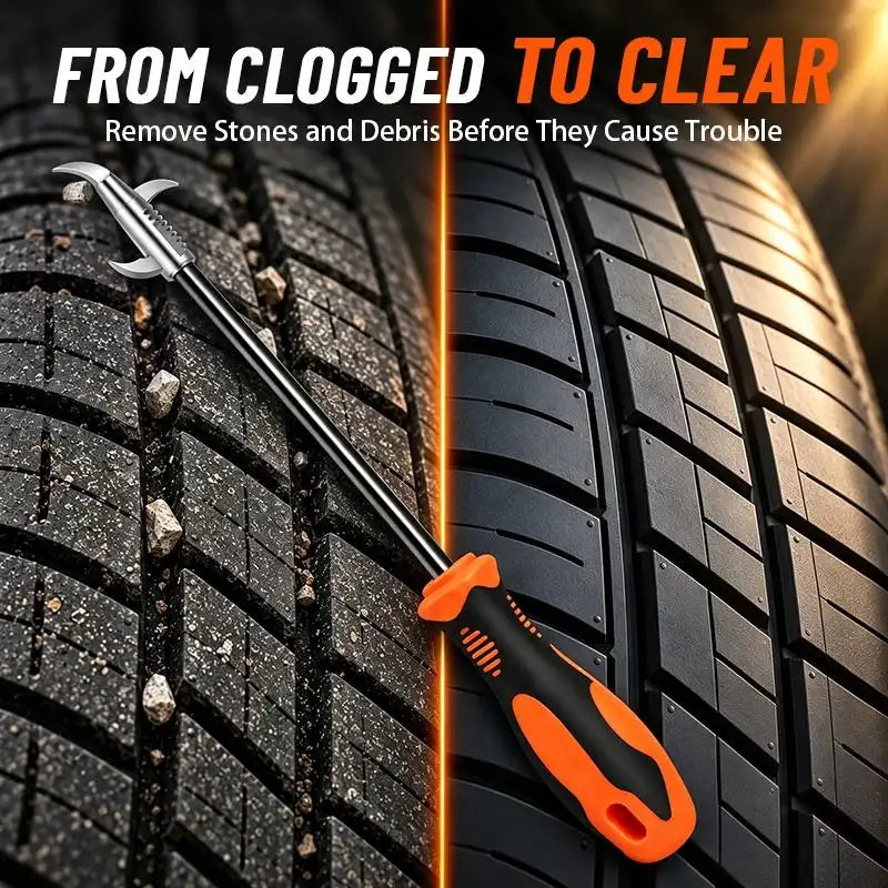2 in 1 Car Essentials Bundle – stone cleaning tool & Tubeless Tire Puncture Repair Kit