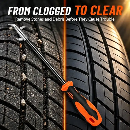 2 in 1 Car Essentials Bundle – stone cleaning tool & Tubeless Tire Puncture Repair Kit