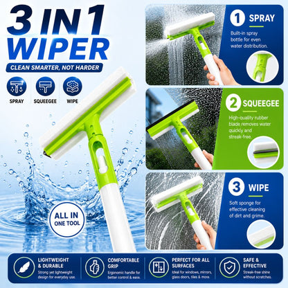 3-in-1 spray window cleaner wiper in Pakistan
Car windshield cleaning tool with spray bottle
Portable glass cleaning wiper for cars
Window cleaner and squeegee tool | Carbro.pk
Foldable spray window cleaning wiper