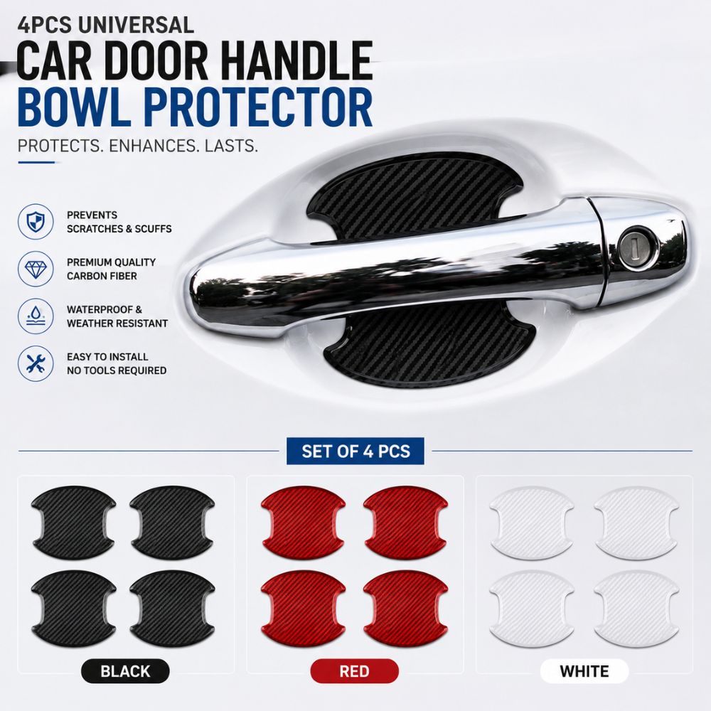 4PCS carbon fiber car door handle bowl protector
Car door handle scratch guard set
Universal door cup protector for cars
Carbon fiber handle protector sticker
Car paint protection accessory