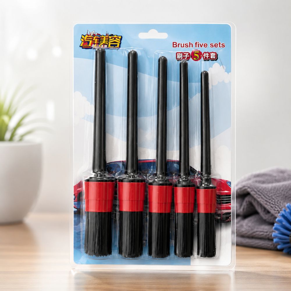 5PCS car detailing brush set
Car interior cleaning brushes
Soft detailing brush kit
Dashboard cleaning brush
Professional car detailing tools