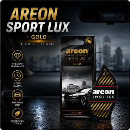 Areon car perfume
Sport Lux Gold
Hanging car air freshener
Premium car fragrance
Luxury car perfume
Long lasting car scent