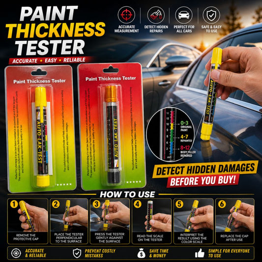 Auto paint thickness tester pen in Pakistan
Car paint inspection tool for used vehicles
Paint thickness checker pen for cars
Vehicle paint tester tool | Carbro.pk
Used car inspection paint tester