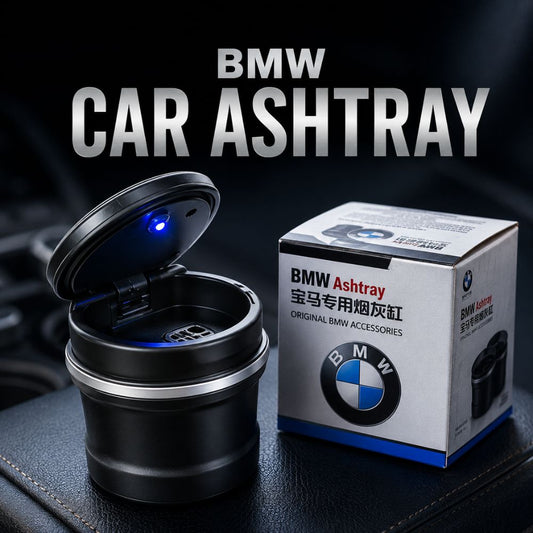 BMW LED car ashtray
Premium BMW cup holder ashtray
Car ashtray with blue LED light
Portable vehicle ashtray
BMW interior accessory ashtray