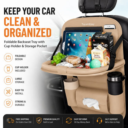 CARBRO.PK Car Back Seat Organizer – Multi-Pocket Storage with Tablet Holder | Keep Your Car Clean & Organized