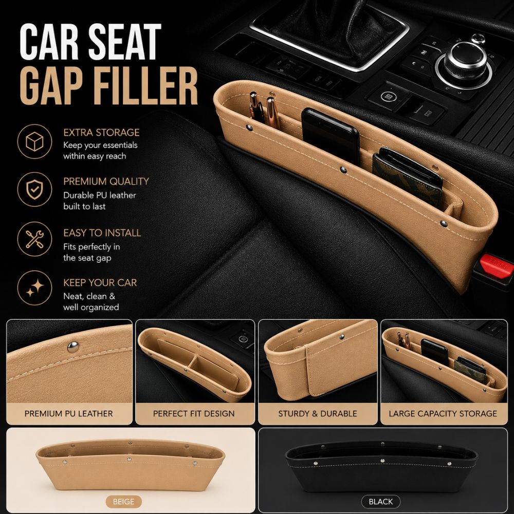 Car seat gap filler organizer
Seat side storage pocket
PU leather seat gap organizer
Car interior storage accessory
Universal seat gap filler