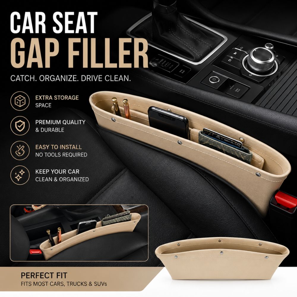 Car seat gap filler organizer
Seat side storage pocket
PU leather seat gap organizer
Car interior storage accessory
Universal seat gap filler