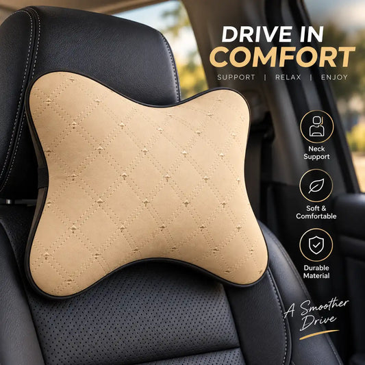 pack of 2 Car Neck Support Pillow, Premium Memory Foam Car Headrest & Neck Cushion for Driving, Travel & Office, Soft Comfortable Ergonomic Neck Rest Pillow for Car Seat