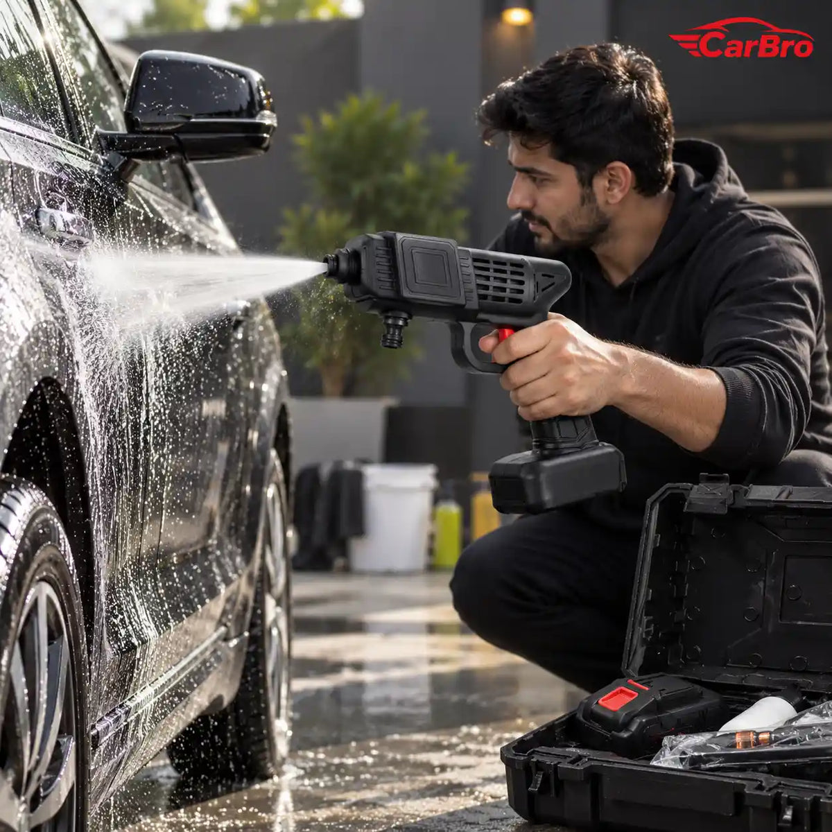 Cordless Pressure Washer 48V Li-Ion High Pressure Portable Car Washer with Dual Battery