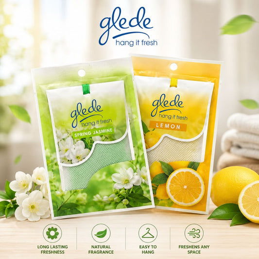 Glade Hang It Fresh Air Freshener
Long lasting hanging fragrance sachet
Car and home air freshener
Spring Jasmine air freshener
Lemon hanging perfume sachet