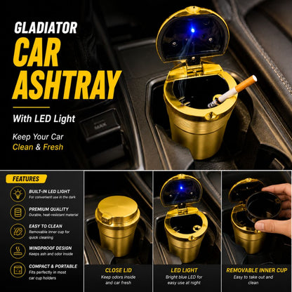 Gladiator car ashtray with LED light
Premium cup holder car ashtray
Windproof LED ashtray for vehicles
Removable cup car ashtray
Smokeless car ashtray with lid