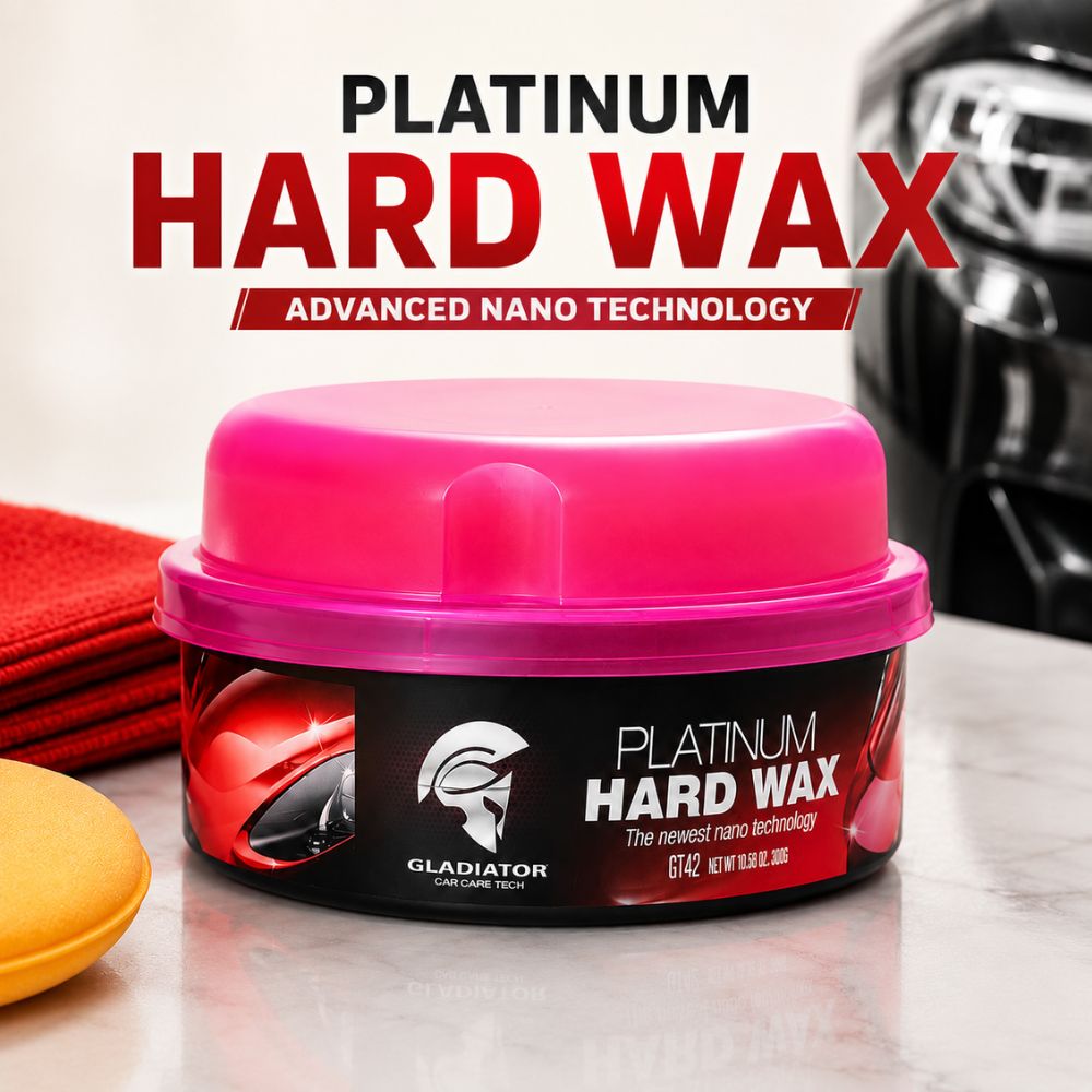 Gladiator Platinum Hard Wax
Nano technology car wax
Premium paint protection wax
High gloss hard wax polish
Long lasting car wax coating