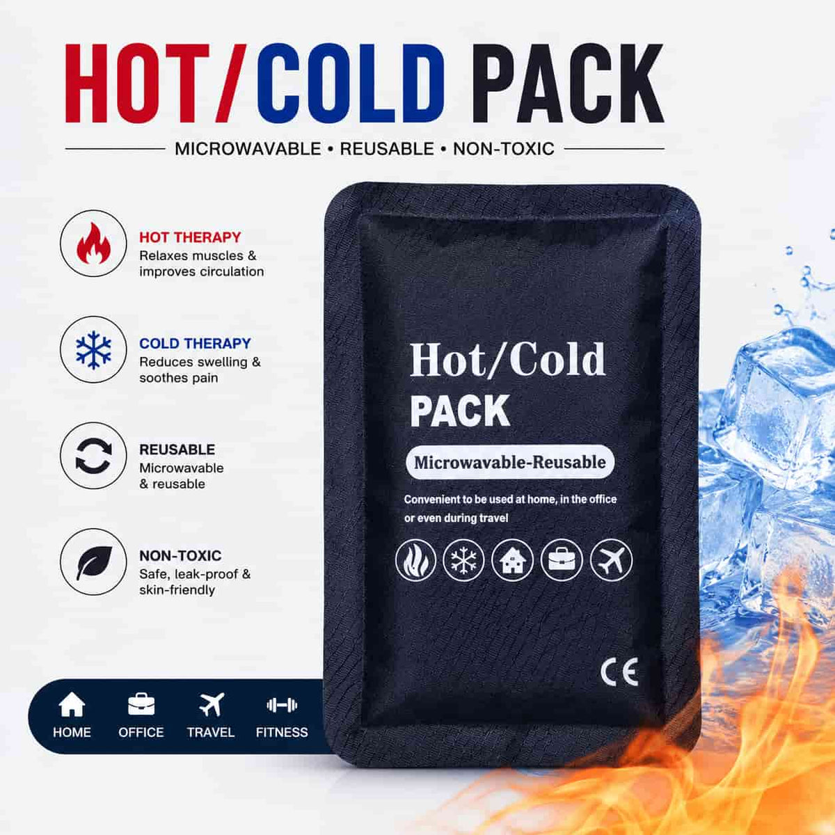 HIFAZ Hot & Cold Pack | Reusable Microwaveable Heating & Cooling Gel Pack