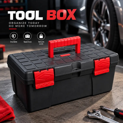 Multi-Purpose Tool Box with Spacious Storage & Secure Locking System | Heavy Duty Portable Tool Organizer Box with Strong Handle for Car, Garage, Workshop, Home & DIY Tools