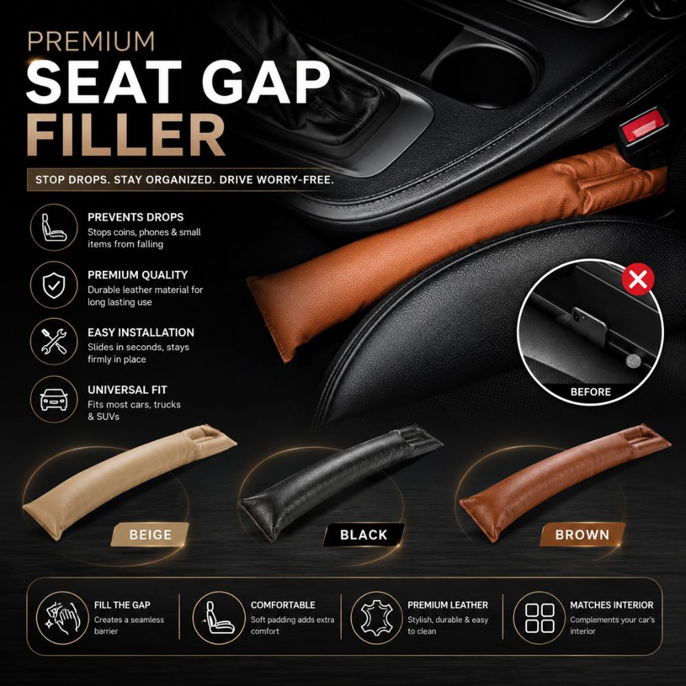 Premium Car Seat Gap Filler  Leather Seat Crevice Filler  Carbro.pk