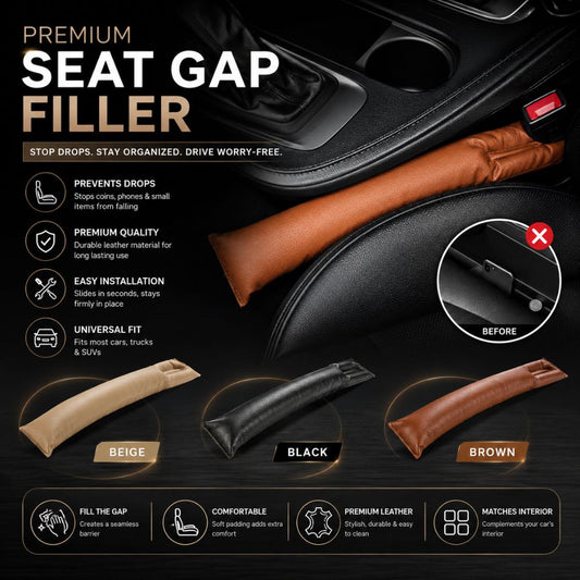 Premium Car Seat Gap Filler  Leather Seat Crevice Filler  Carbro.pk