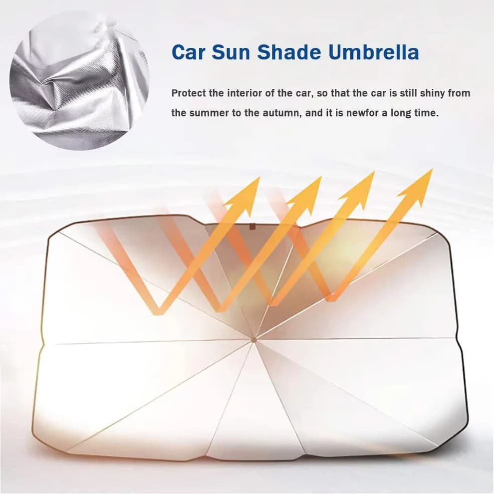 Car Windshield Sun Shade Umbrella – Foldable UV & Heat Protection Cover