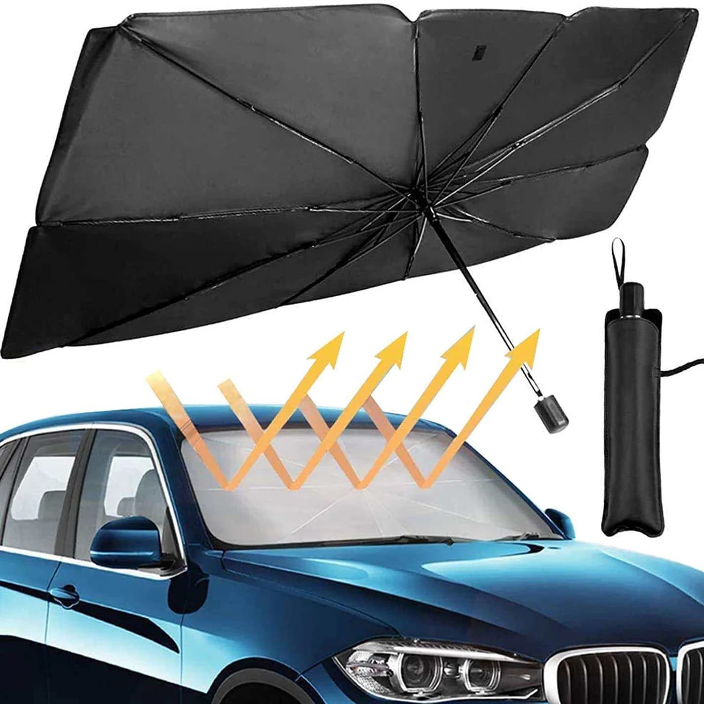 Car Windshield Sun Shade Umbrella – Foldable UV & Heat Protection Cover