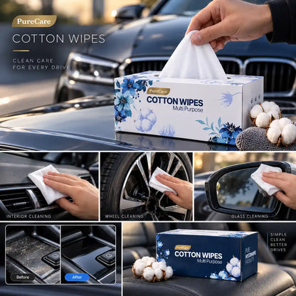 Premium ultra soft Cotton Wipes Multi-Purpose Soft & Absorbent Disposable Cotton Tissue Wipes