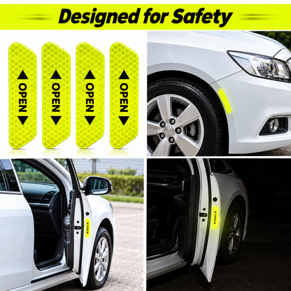 Reflective Car Door Safety Stickers – High Visibility Warning Decals for Cars