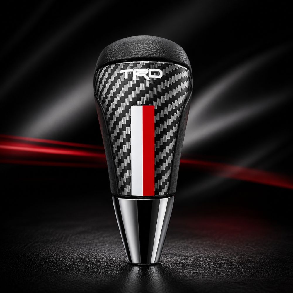 TRD carbon fiber gear shift knob
Premium carbon fiber gear lever
TRD racing gear knob
Sporty gear shift handle
Universal gear knob accessory