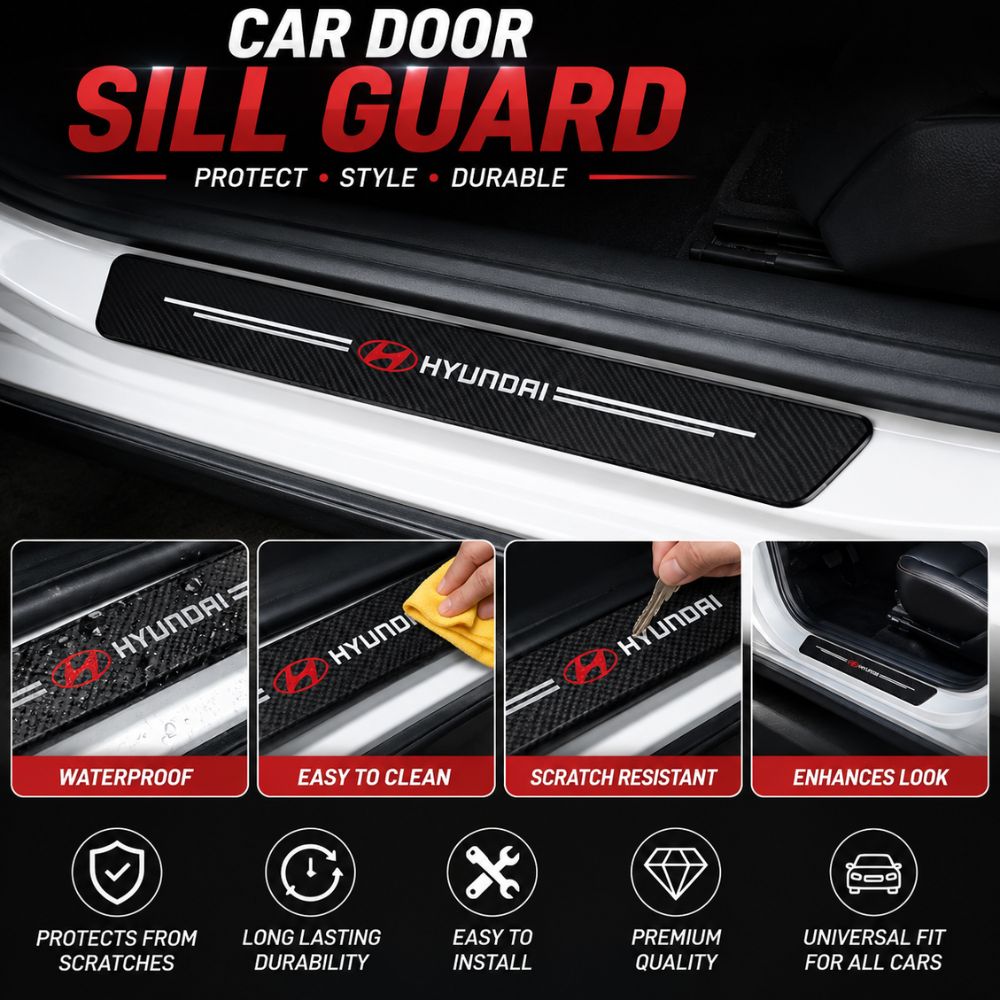 Universal car door sill guard protector in Pakistan
Carbon fiber car door sill protector
Scratch resistant door sill guard for cars
Car door entry protection strip | Carbro.pk
Waterproof car sill guard protector