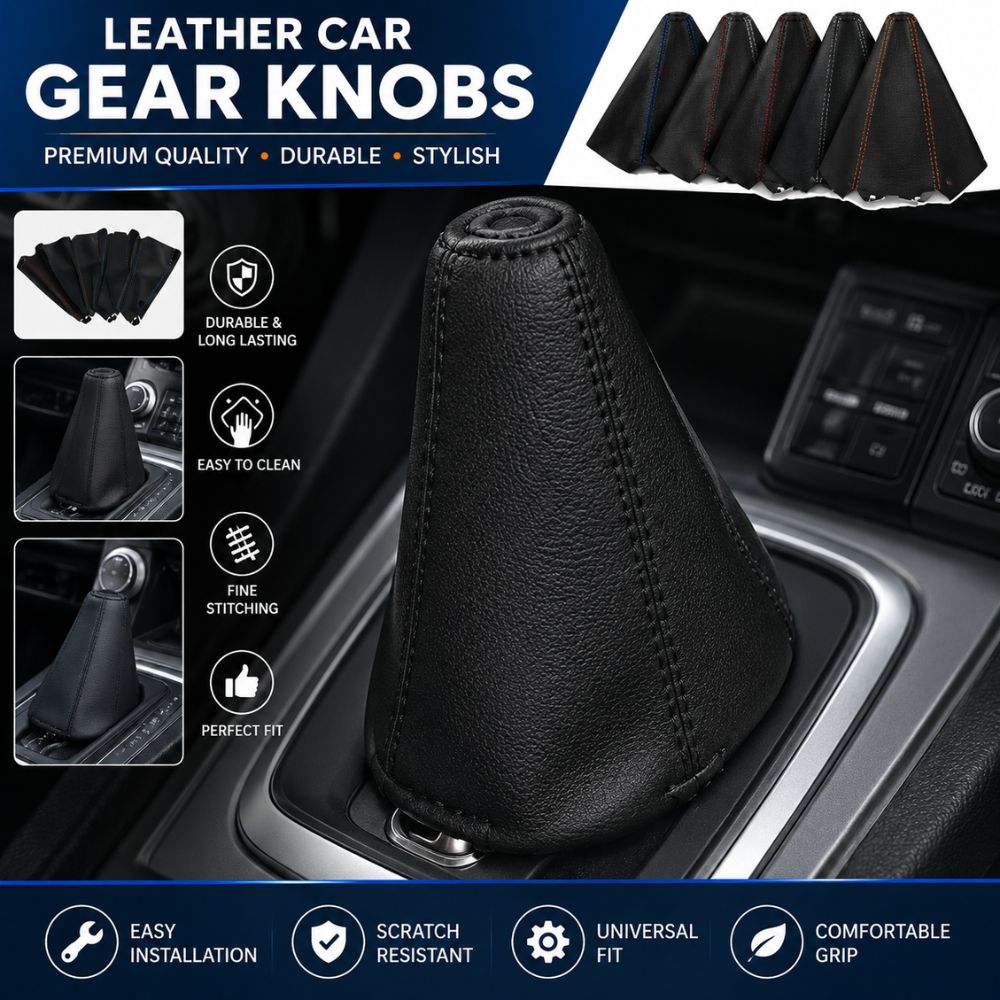 Universal leather gear knob cover
Car gear shift boot cover
Premium leather gear cover
Gear lever leather protector
Universal car gear knob cover