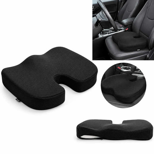 Universal Memory Foam Seat Cushion – U Shape Orthopedic Hip Support for Car & Office Chair