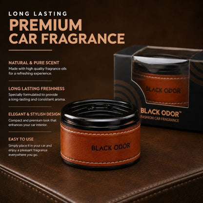 Black Odor Premium Car Fragrance – Long Lasting Air Freshener for Car Interior - CarBro