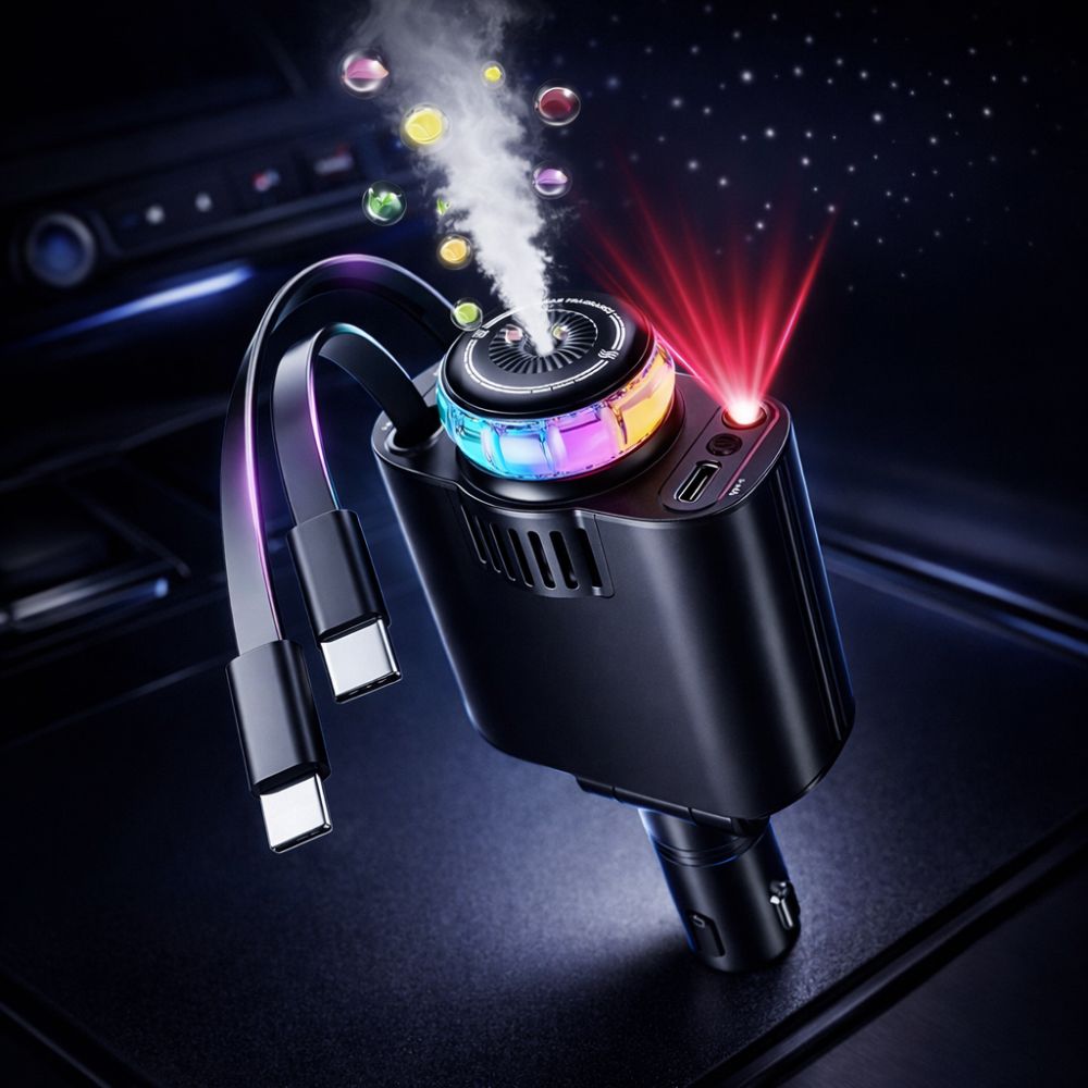 CarBro 4 - in - 1 Retractable Car Charger | Fast Charging Multi Cable Car Adapter (All Variants) - CarBro