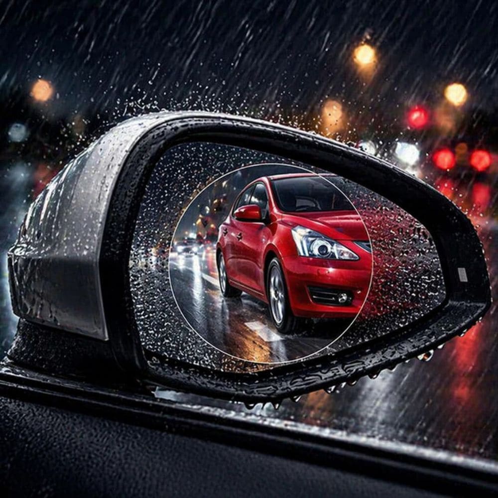 CARBRO.PK 2 Pcs Anti - Rain Rearview Mirror Film – Anti - Fog & Anti - Glare Protective Glass for Clear Driving View - CarBro