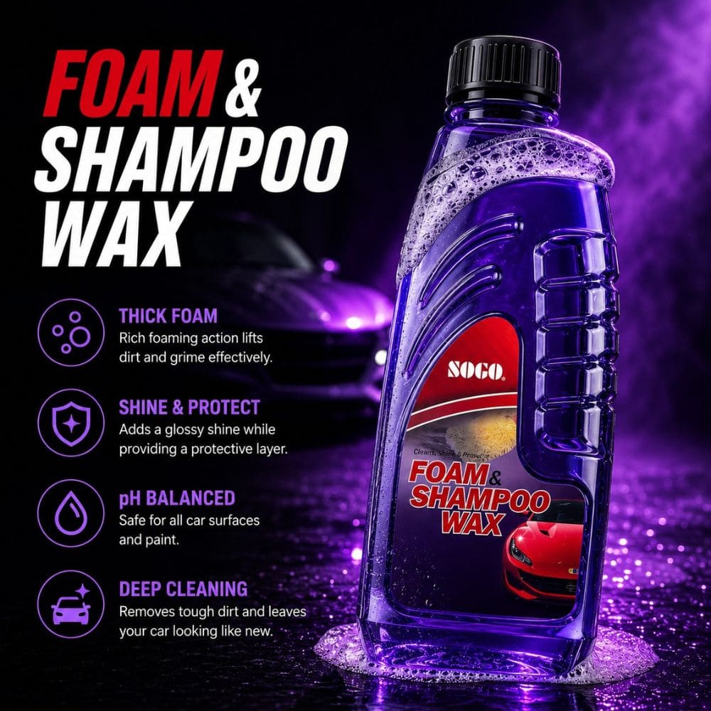 SOGO Foam & Shampoo Wax – Premium Car Wash Shampoo with Thick Foam & Protective Shine - CarBro