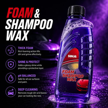 SOGO Foam & Shampoo Wax – Premium Car Wash Shampoo with Thick Foam & Protective Shine - CarBro